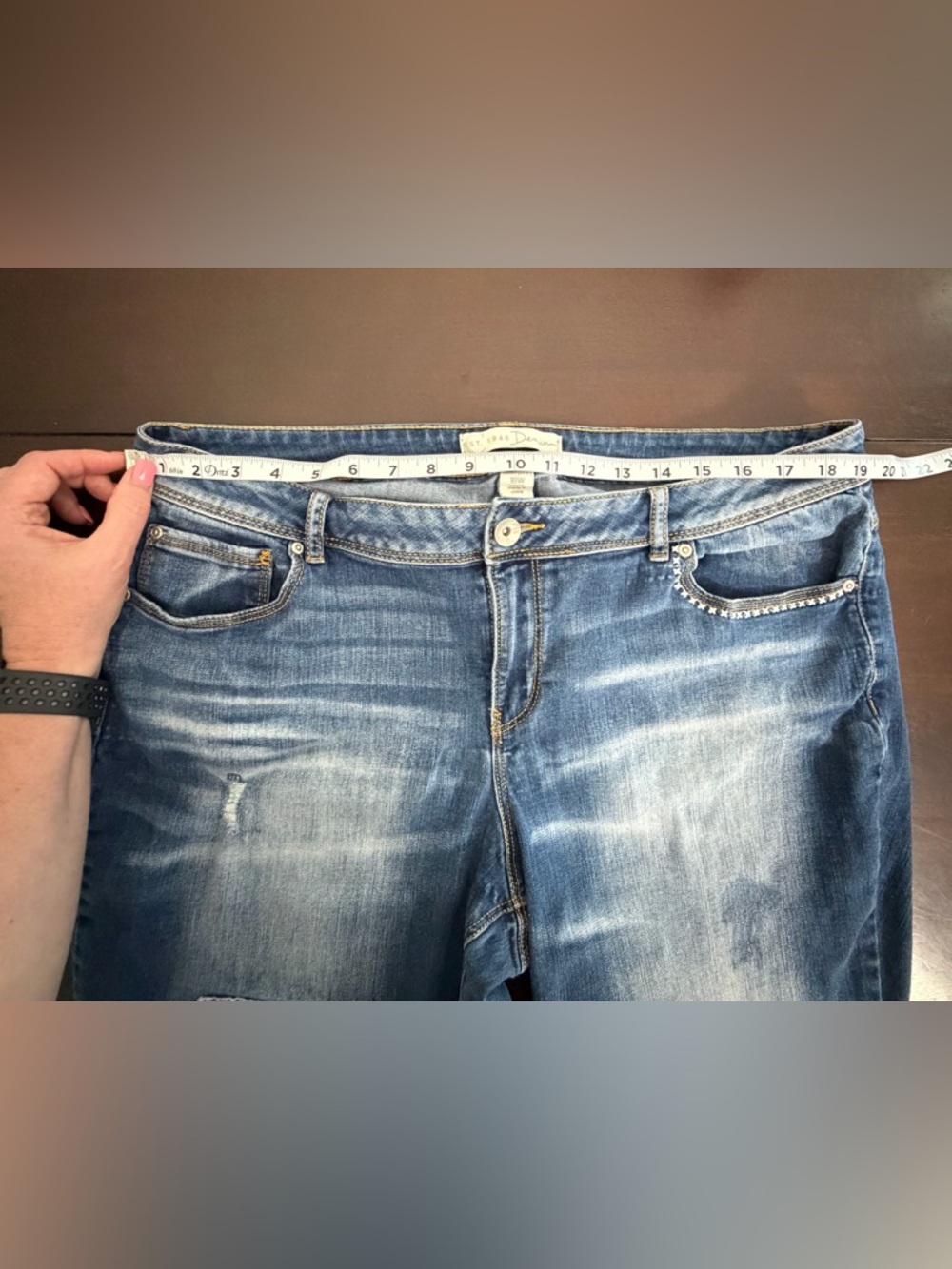 C Est.1946 Denim Patch Skinny Jeans – Size 18W - Picture 3 of 5